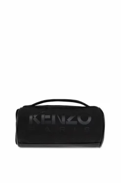 Kenzo CZARNY Kosmetyczka z nadrukowanym logo