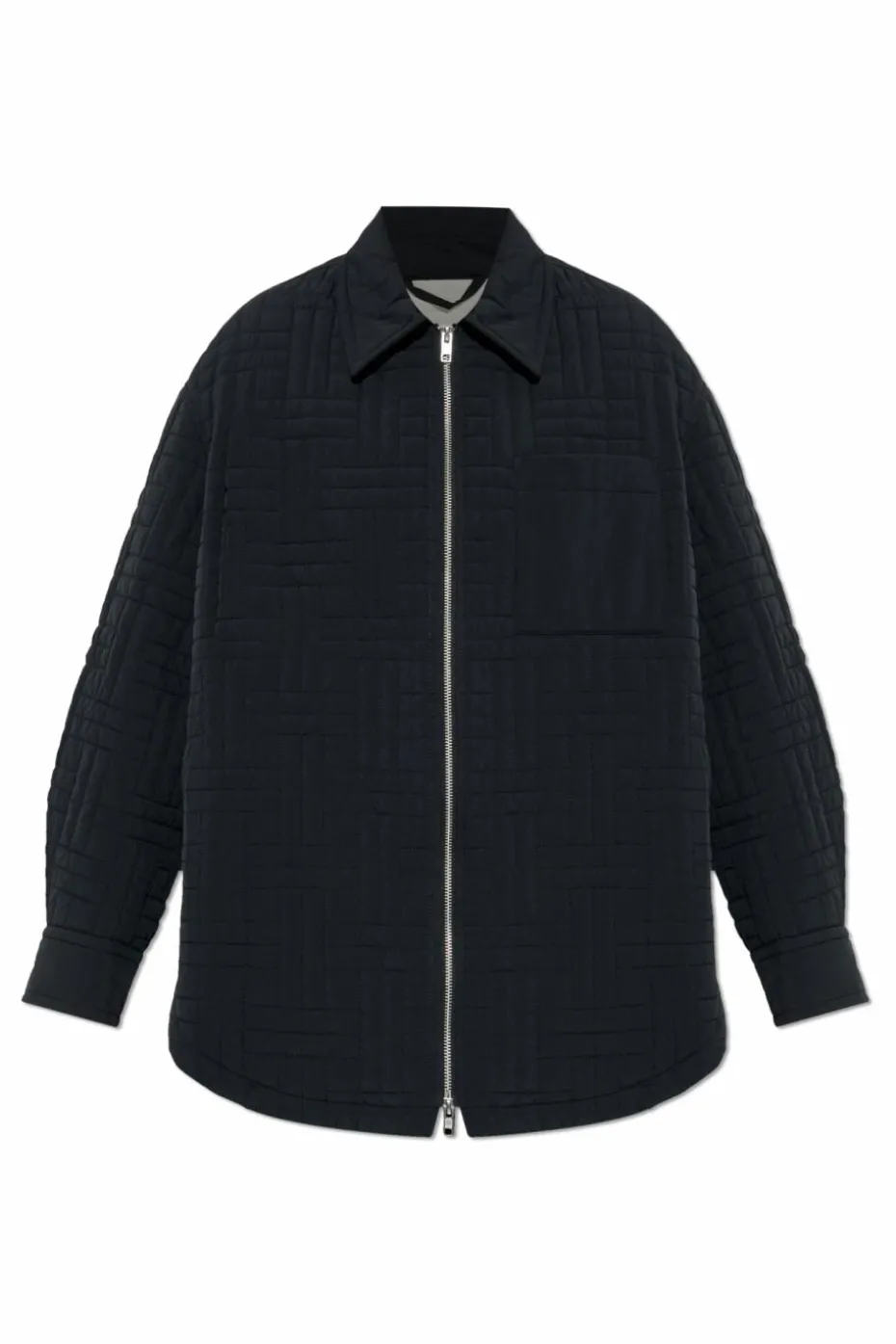 Kenzo CZARNY Pikowana kurtka z logo