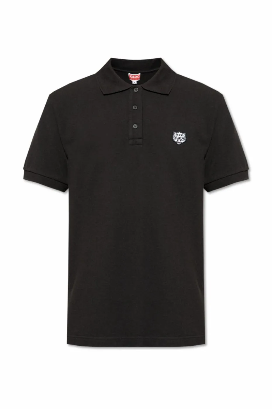 Kenzo CZARNY Polo z naszywką z logo