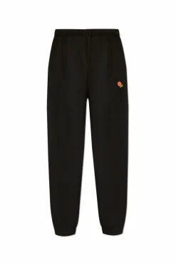 Kenzo CZARNY spodnie dresowe z naszywką z logo