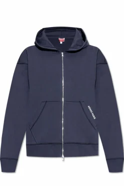 Kenzo GRANATOWY Bluza z kapturem