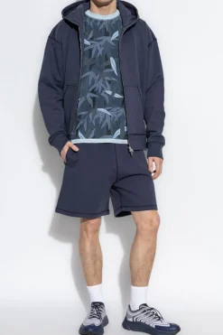 Kenzo GRANATOWY Szorty z logo