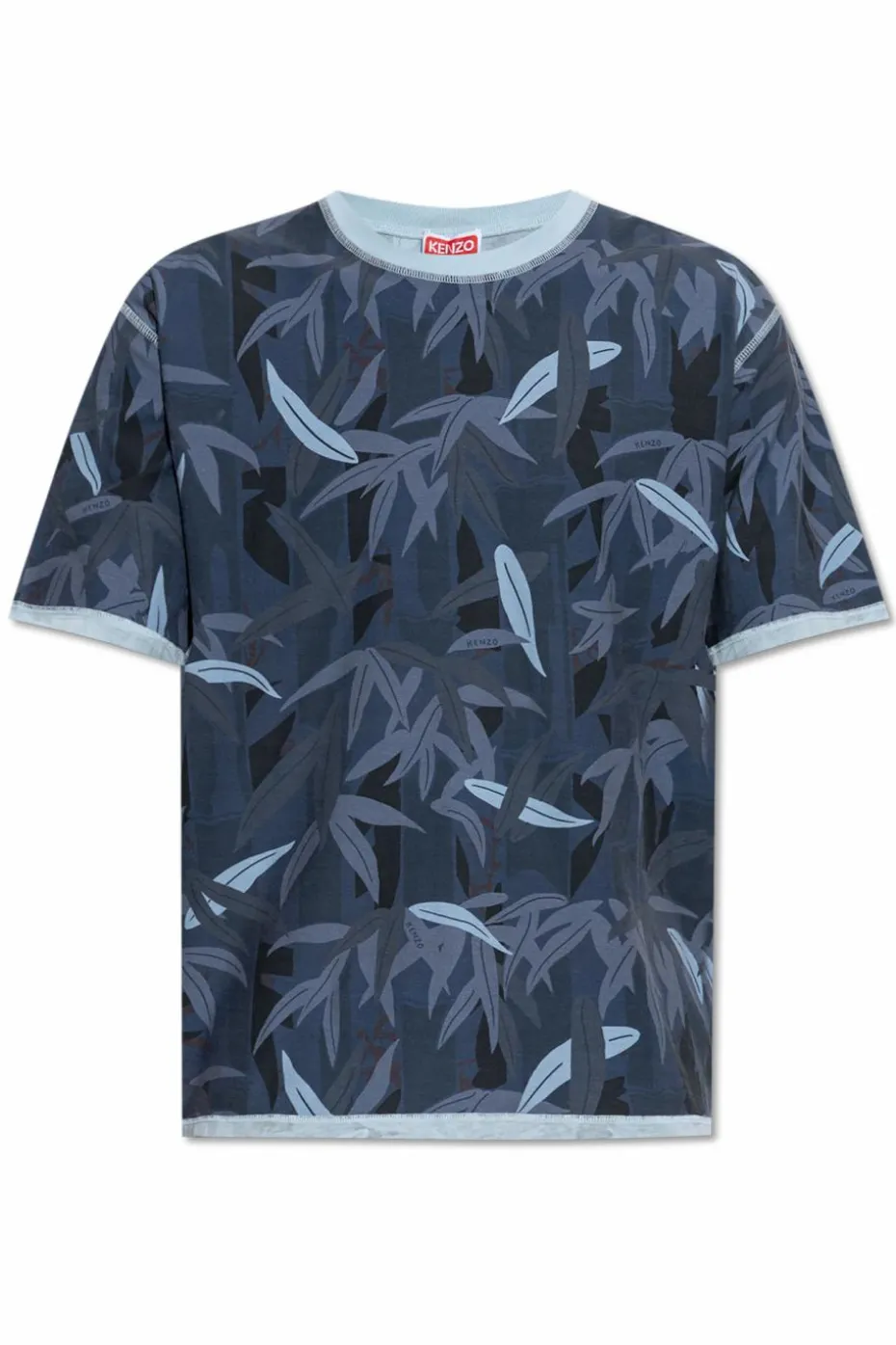 Kenzo GRANATOWY T-shirt z logo