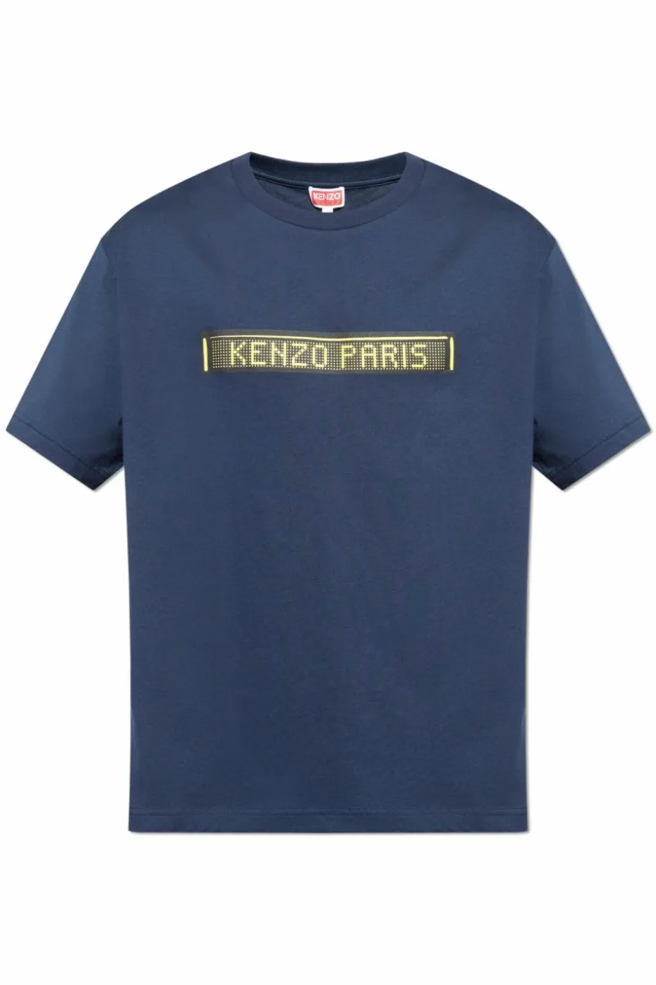 Kenzo GRANATOWY T-shirt z nadrukiem