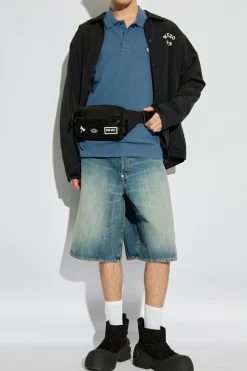 Kenzo NIEBIESKI Jeansowe szorty z efektem `vintage`