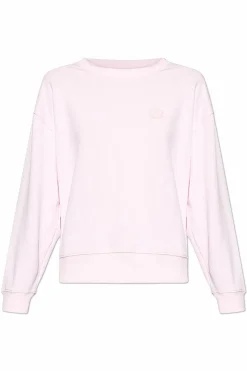 Kenzo RÓŻOWY Bluza z naszywką z logo