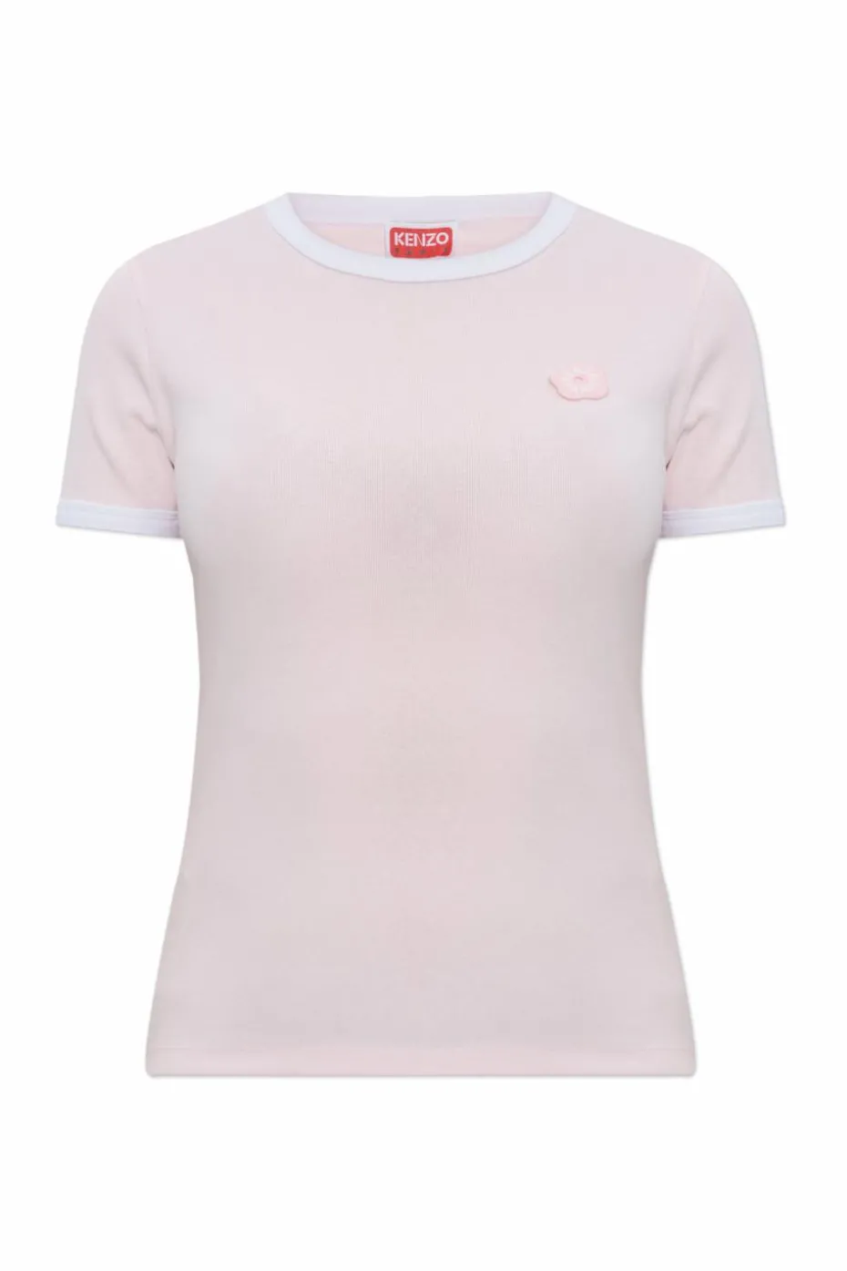 Kenzo RÓŻOWY T-shirt z naszywką z logo