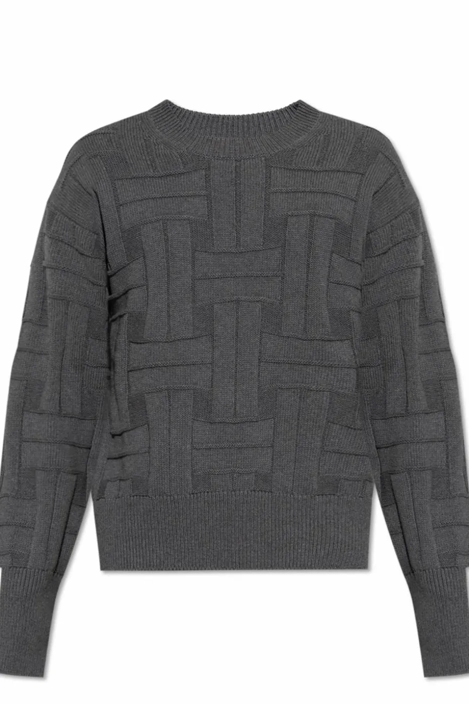 Kenzo SZARY Sweter z okrągłym dekoltem