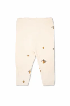 Konges Sløjd kremowy Legginsy ze wzorem
