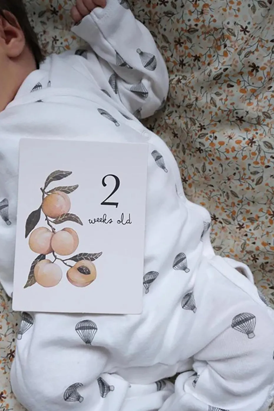 Konges Sløjd kremowy Zestaw 42 kart kamieni milowych