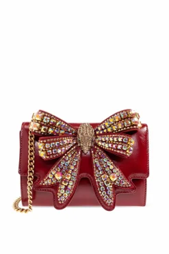 Kurt Geiger CZERWONY Portfel na łańcuchu `Bow`