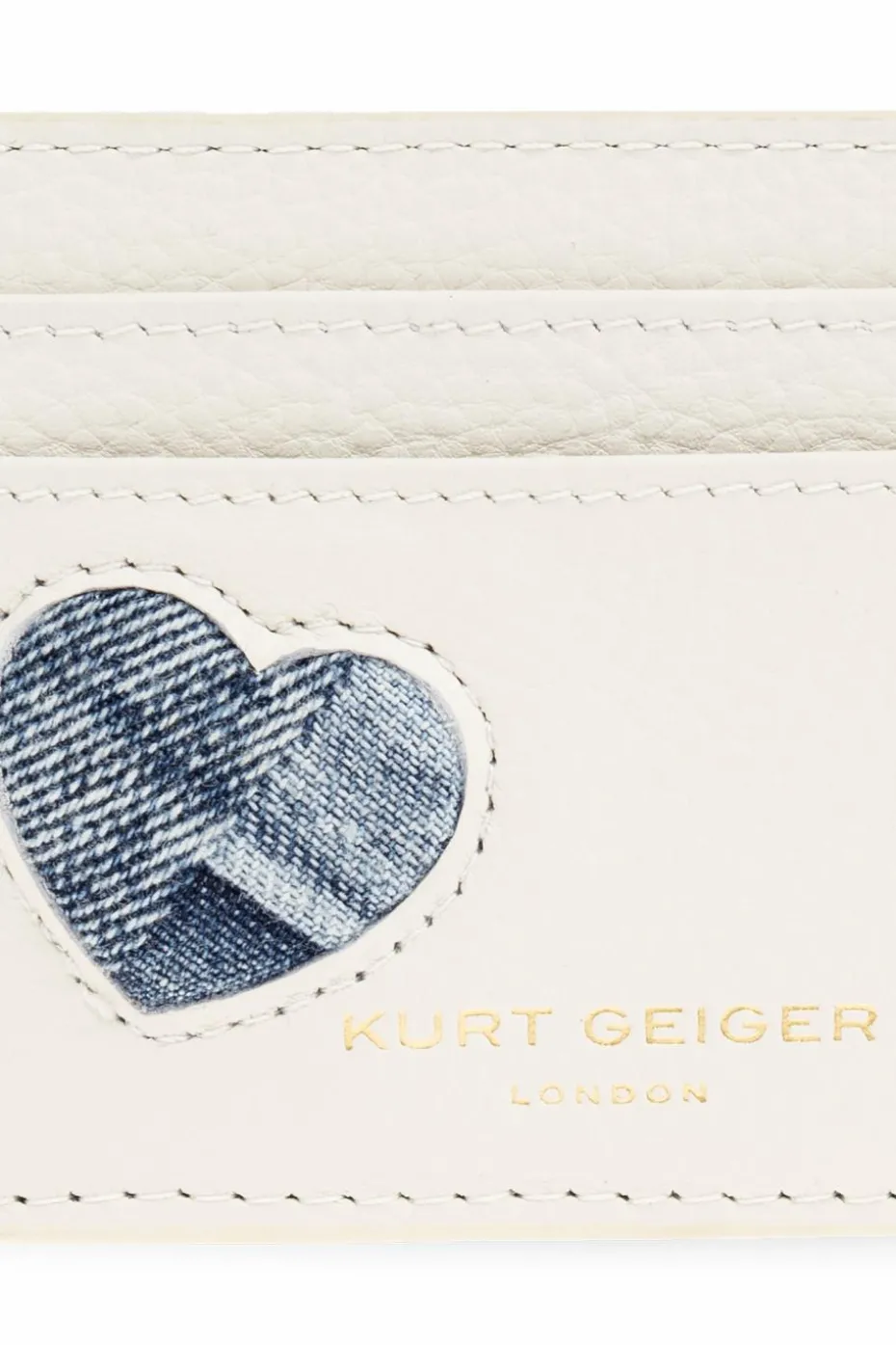 Kurt Geiger kremowy Skórzane etui na karty
