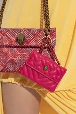 Kurt Geiger RÓŻOWY Saszetka z brelokiem
