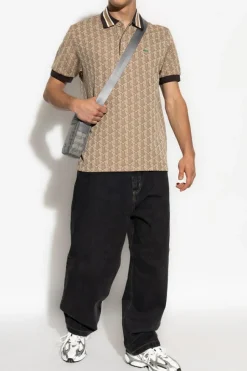 Lacoste beżowy Polo z logo