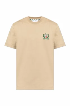 Lacoste beżowy T-shirt z logo