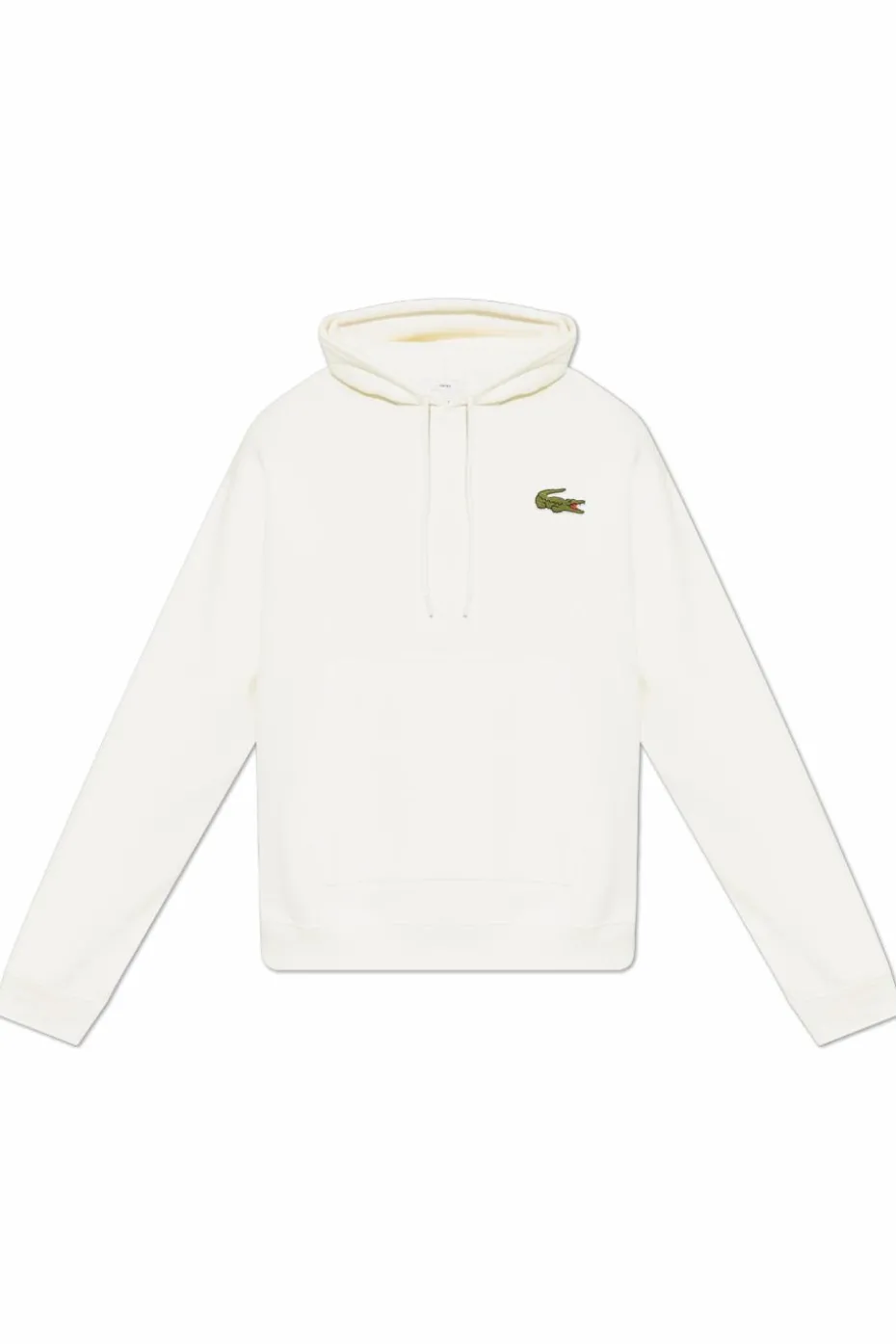 Lacoste BIAŁY Bluza z kapturem