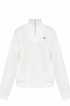 Lacoste BIAŁY Bluza z logo