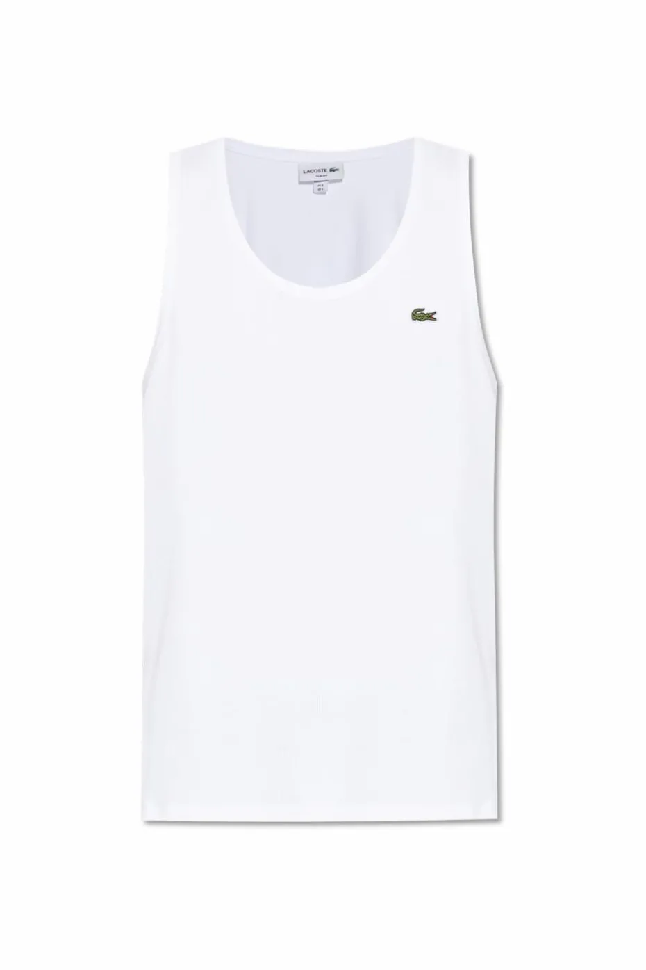 Lacoste BIAŁY T-shirt bez rękawów