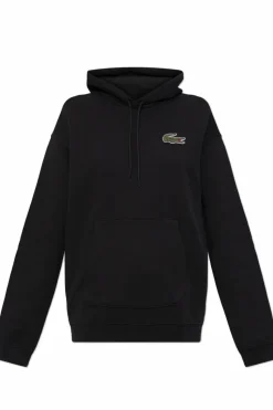 Lacoste CZARNY Bluza z kapturem