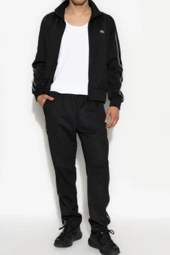 Lacoste CZARNY Spodnie dresowe z logo