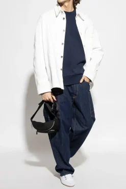 Lacoste GRANATOWY Bluza z logo