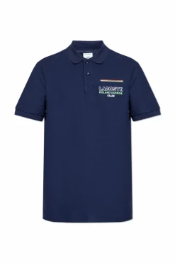 Lacoste GRANATOWY Polo z logo