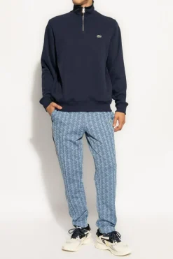Lacoste GRANATOWY Sweter z logo