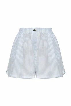 Lacoste jasnoniebieski Lniane szorty