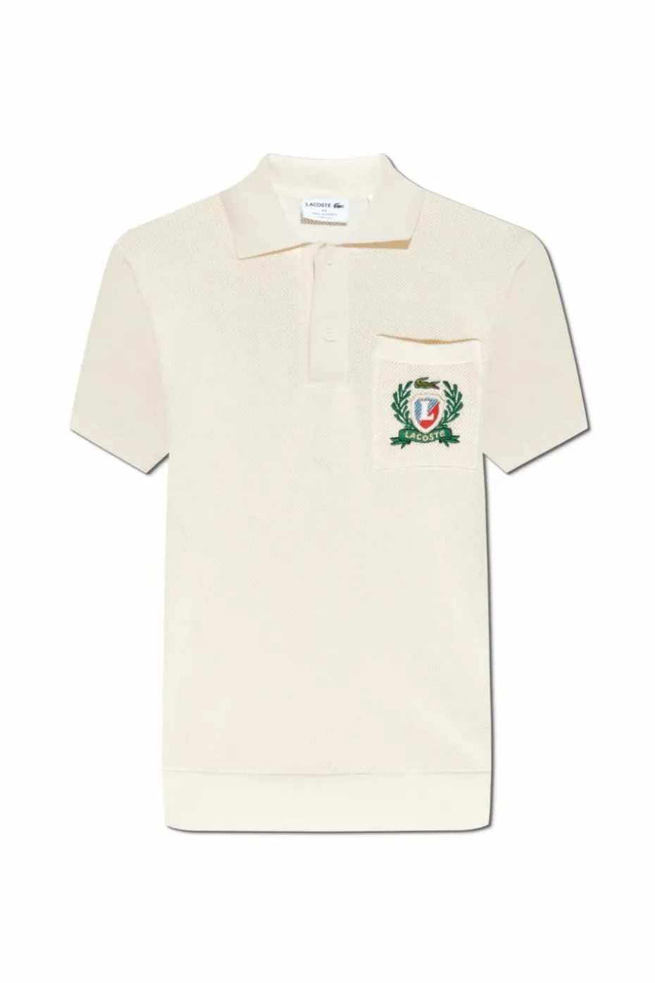 Lacoste kremowy Polo z logo