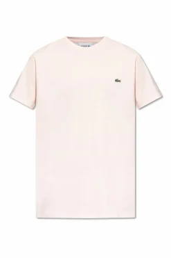 Lacoste RÓŻOWY T-shirt z logo
