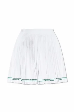 LACOSTE RUNWAY BIAŁY Plisowana spódnica