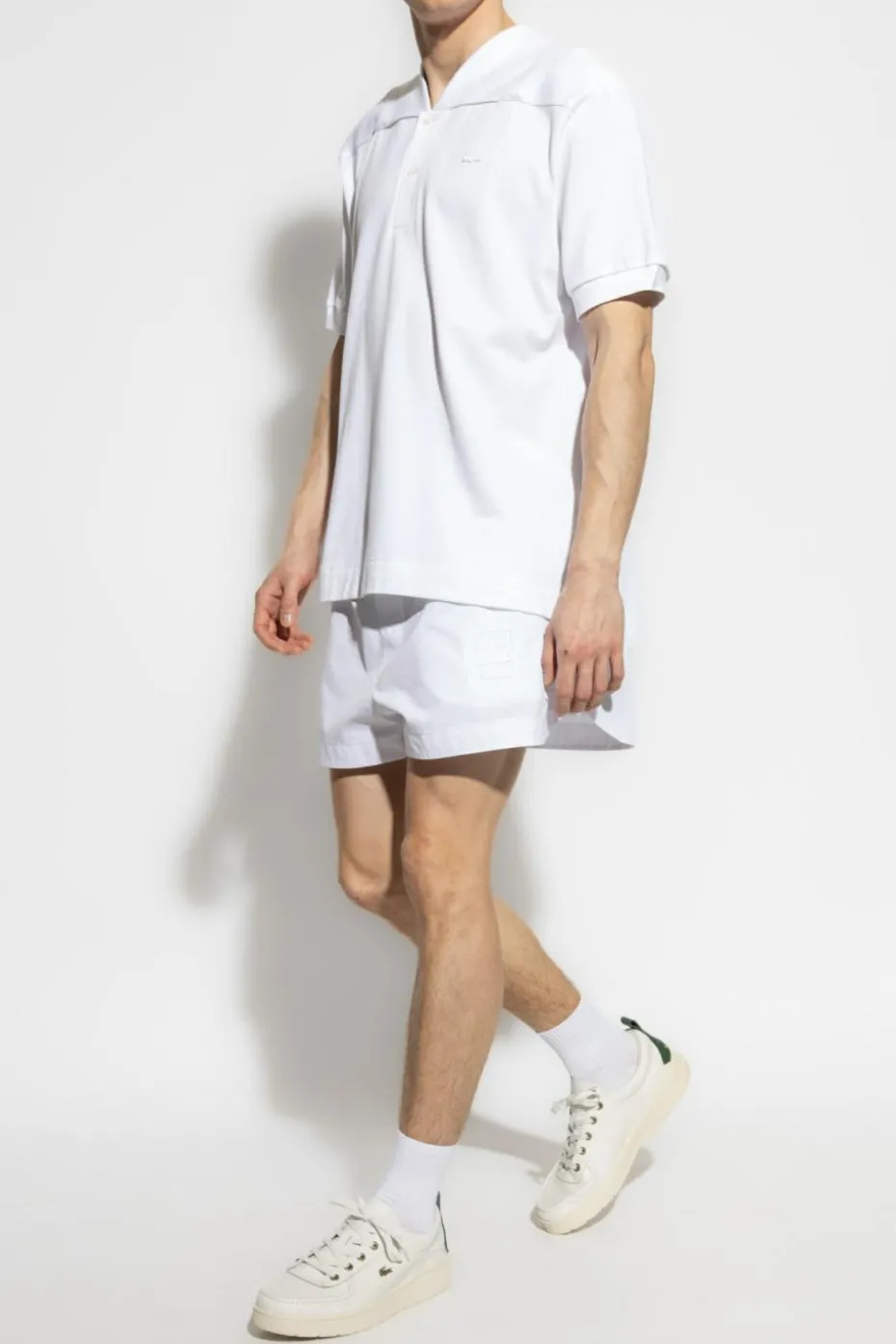 LACOSTE RUNWAY BIAŁY Polo z logo