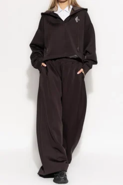 LACOSTE RUNWAY BRĄZOWY Bluza z kapturem