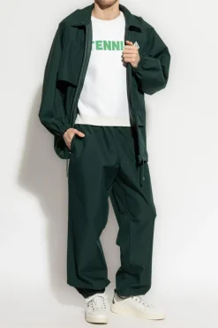 LACOSTE RUNWAY ZIELONY Kurtka z logo