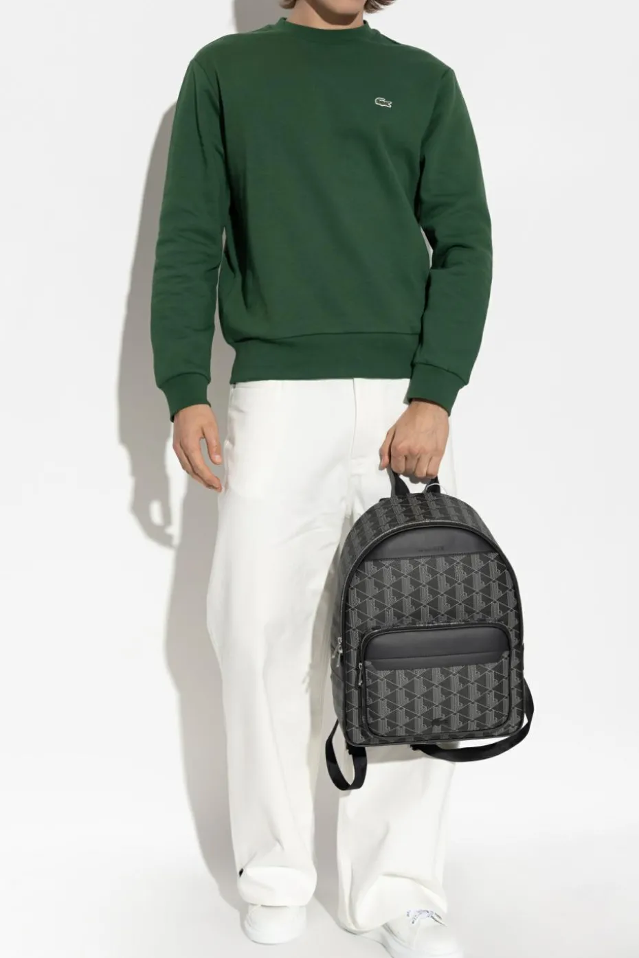 Lacoste ZIELONY Bluza z logo