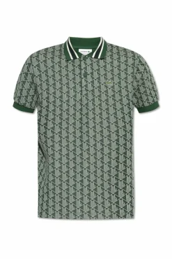 Lacoste ZIELONY Polo z logo