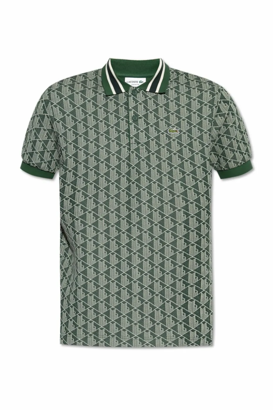 Lacoste ZIELONY Polo z logo