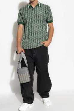 Lacoste ZIELONY Polo z logo