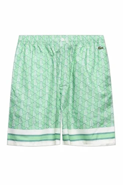 Lacoste ZIELONY Szorty z monogramem