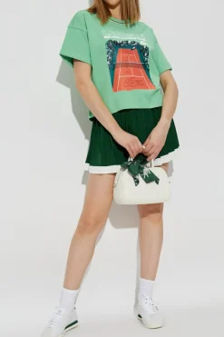 Lacoste ZIELONY T-shirt z kolorowym nadrukiem