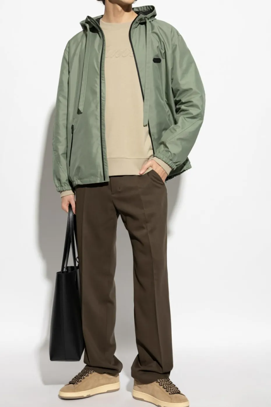 Lanvin beżowy Bluza z logo