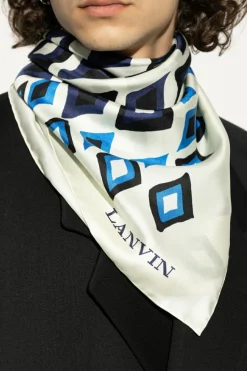 Lanvin BIAŁY Jedwabna chusta