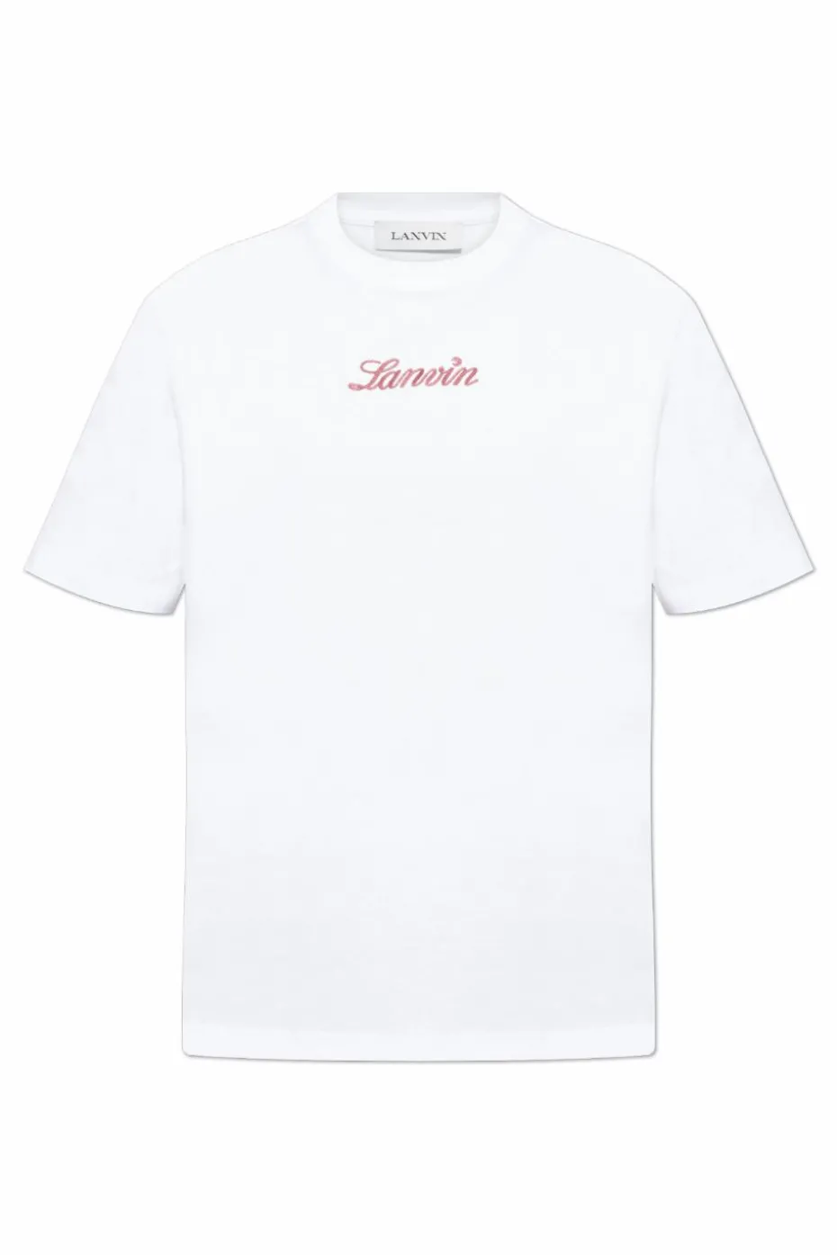 Lanvin BIAŁY T-shirt z wyszytym logo