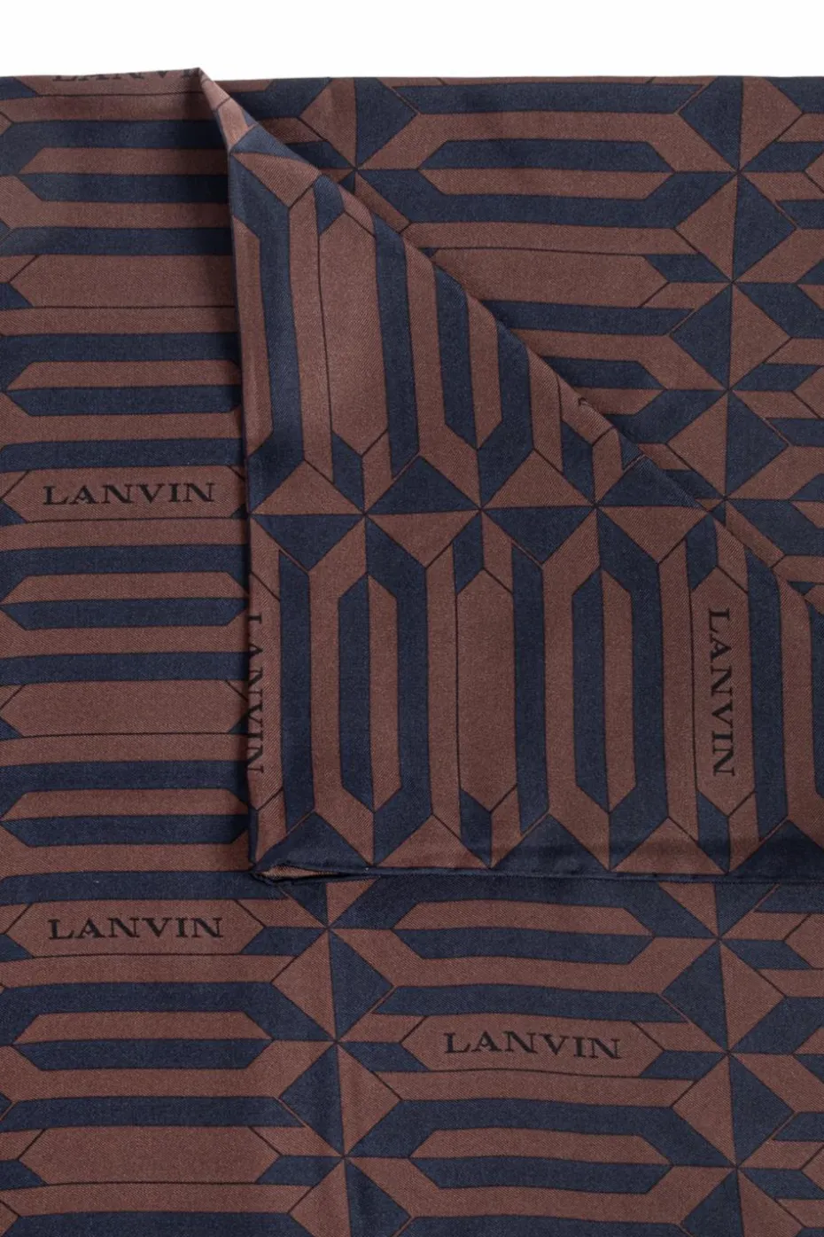 Lanvin BRĄZOWY Jedwabna chusta