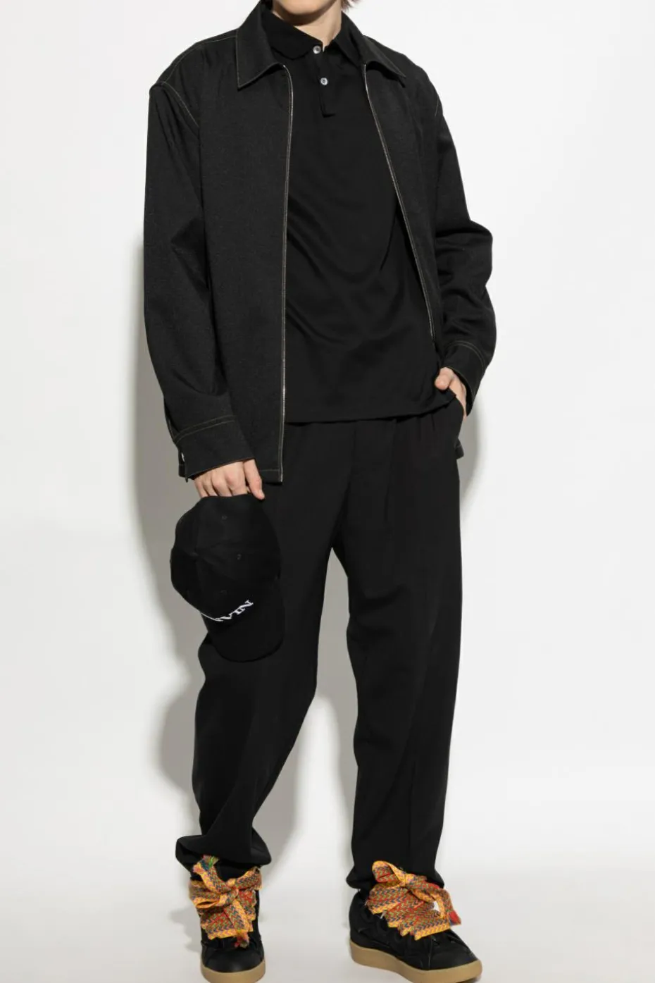 Lanvin CZARNY Bawełniane polo
