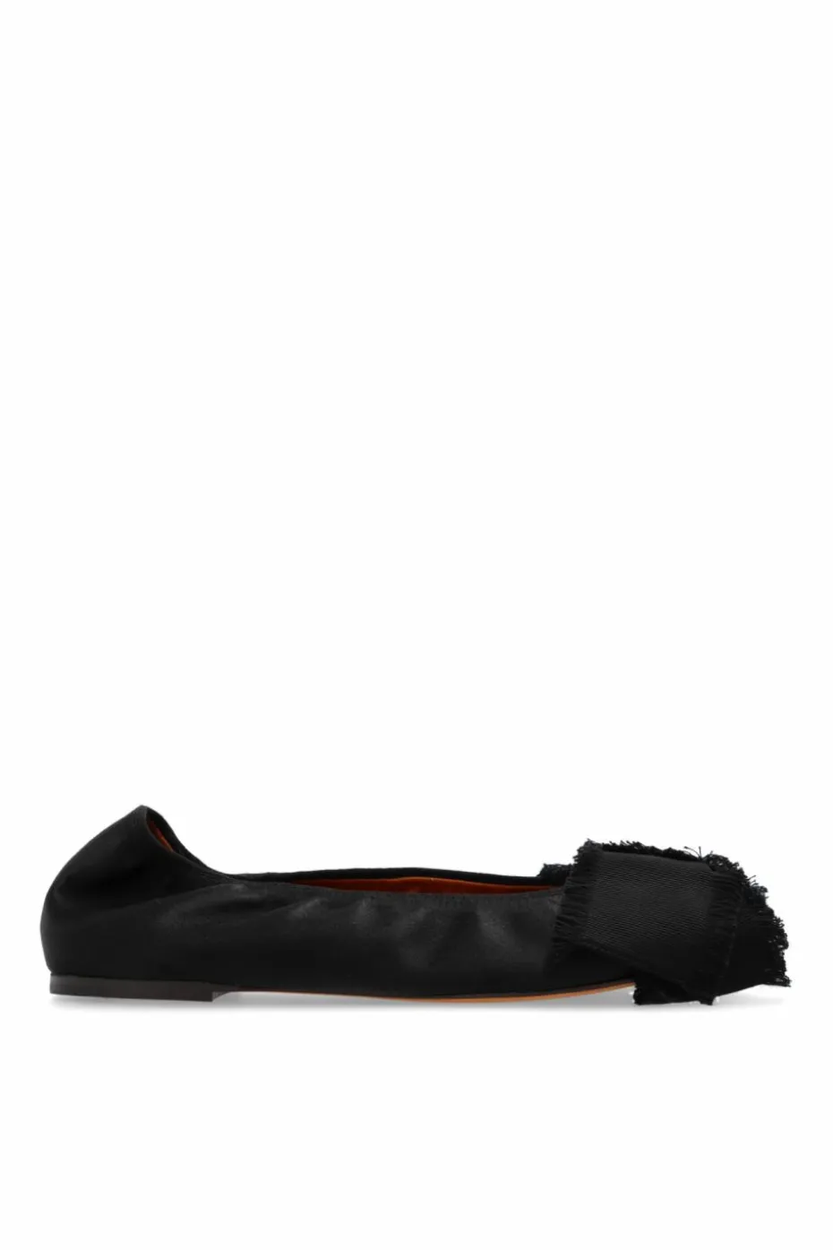 Lanvin CZARNY Satynowe baleriny