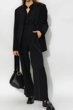 Lanvin CZARNY Spodnie w kant