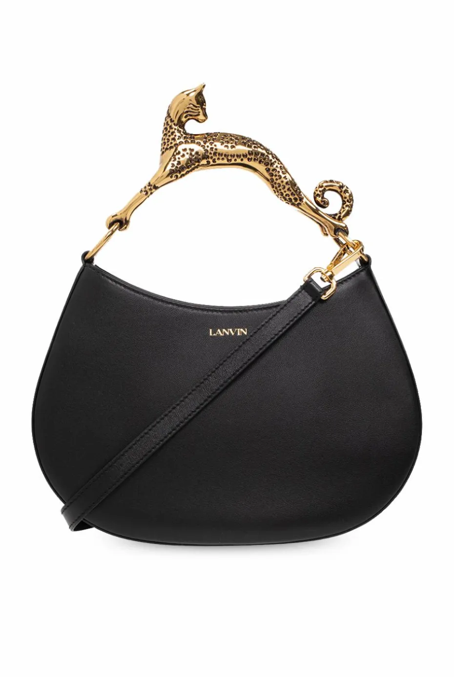 Lanvin CZARNY Torba ‘Cat PM’ typu ‘hobo’