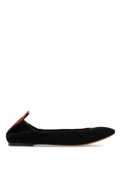 Lanvin CZARNY Zamszowe baleriny
