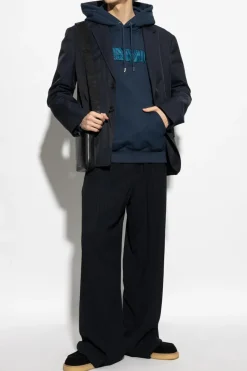 Lanvin GRANATOWY Bluza z logo